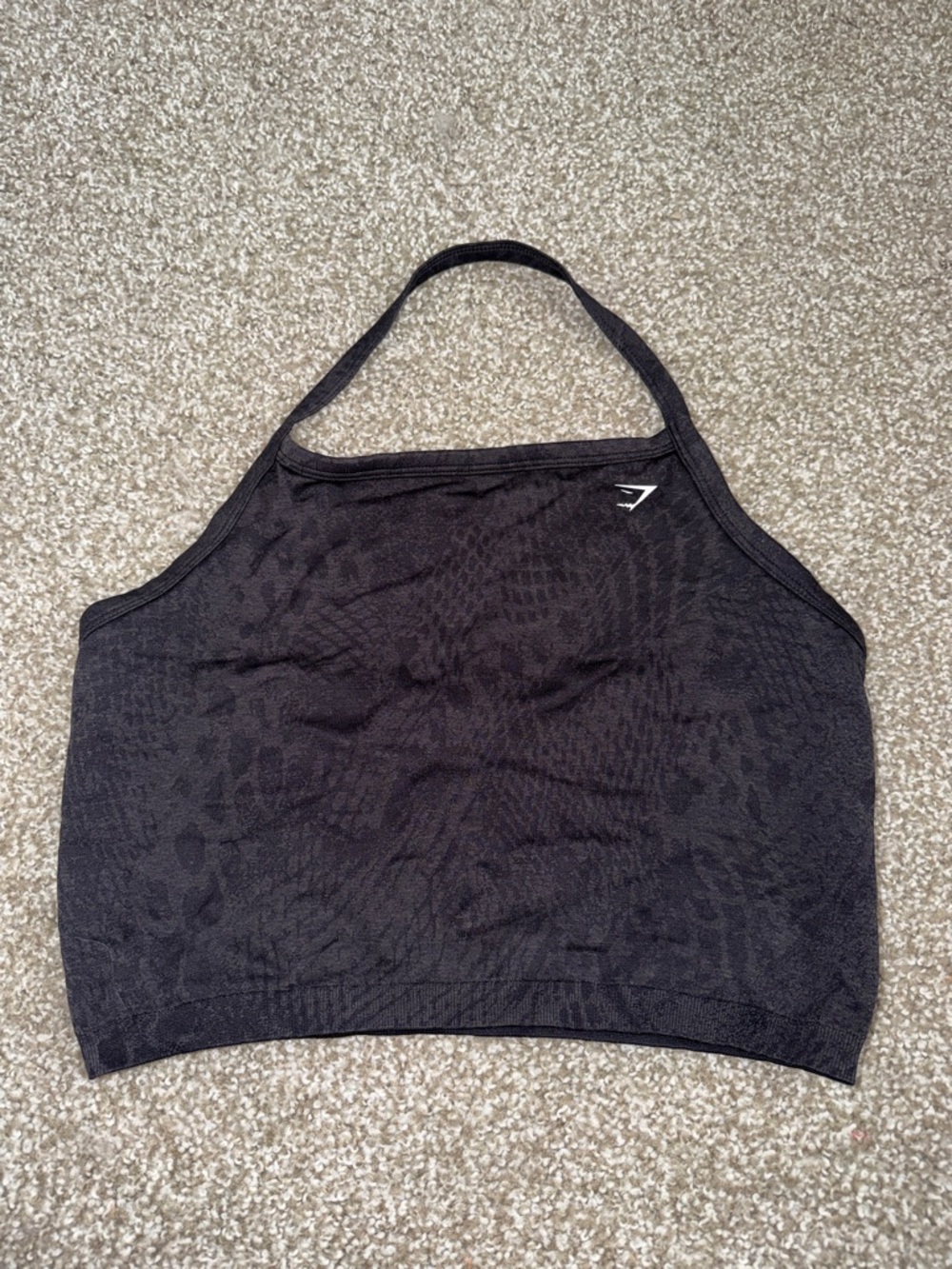 Gymshark Black Seamless Halter Crop Top
